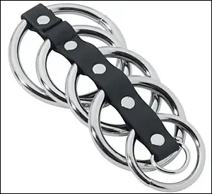 Penis-Käfig mit fünf Ringen
