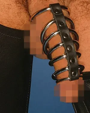 Penis-Käfig mit sechs Ringen