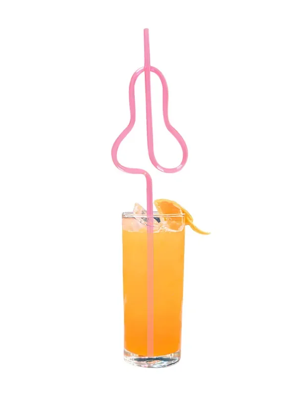 Penis-Trinkhalme 4er Set, pink