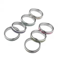 Penisring mit Dekosteinchen (Durchmesser 47mm, Farbe Regenbogenfarben)
