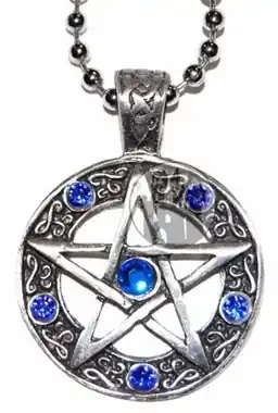 Pentagramm blauen Steinen
