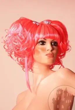 Perücke Party Princess – rot-pink