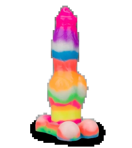 Phosphoreszierender Dildo mit Saugnapf Schäferhund