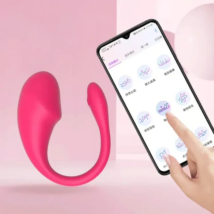 Pink 3 App Controlled Rechargeable Love Egg Vibrator