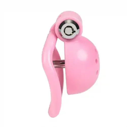 Pinker Keuschheitskäfig mit Penisplug