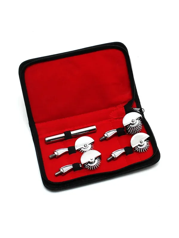 Pinwheel Set Edelstahl-Nervenrad-Set, silber