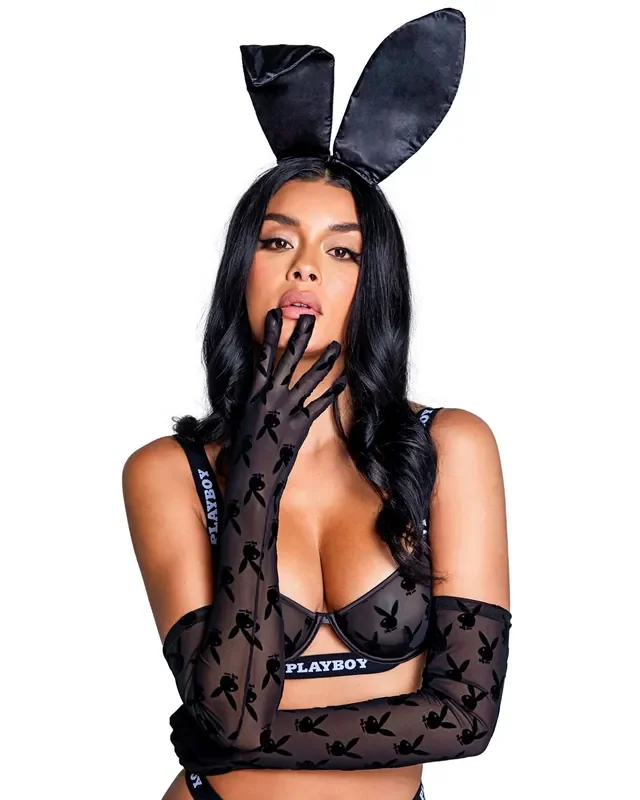 Playboy Lingerie – Bunny Noir Handschuhe