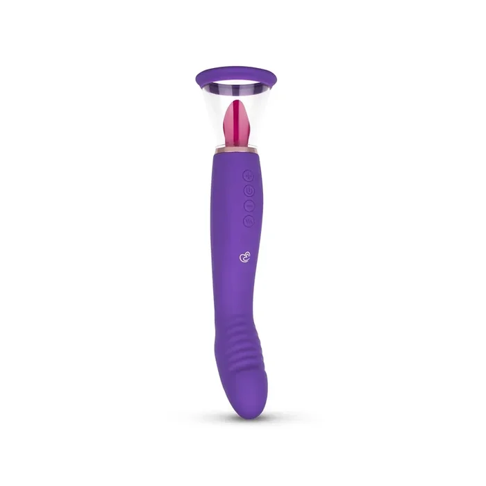 Pleasure Pump mit G-Punkt Vibrator – Violett