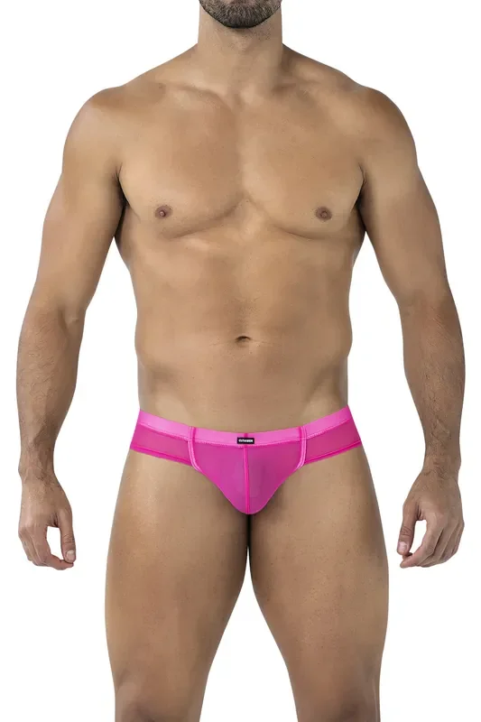 Po-betonender Slip aus Netzmaterial – Pink