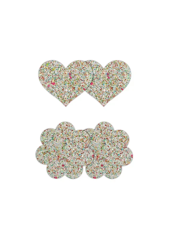 Pretty Pasties Heart & Flower 2 Pair