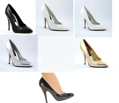 Pump-8220 (High Heel Größe: 6 – Gr. 36, High Heel Farbe: Schwarz)