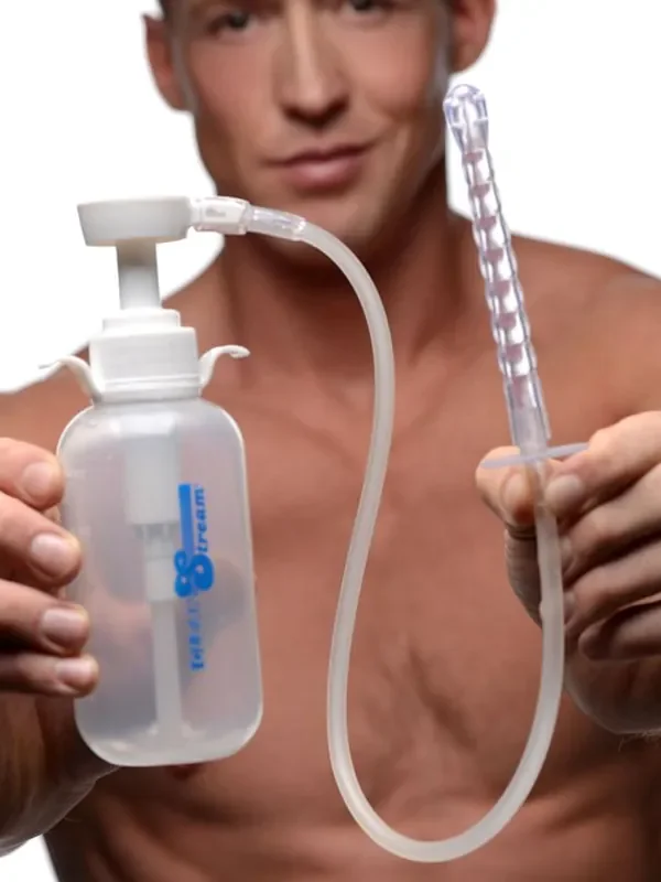 Pump Action Enema Bottle Analdusche, transparent