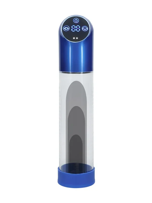 Pumped Automatic Waterproof Pump Penispumpe, metallic blue