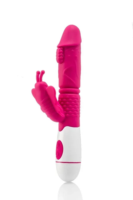 Rabbit-Vibrator mit Schmetterling – pink