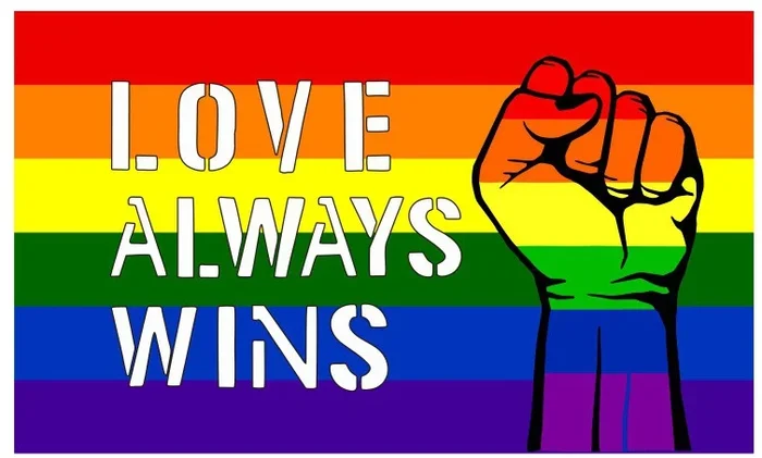 Rainbow-Flagge Love Always Wins 90 x 150cm
