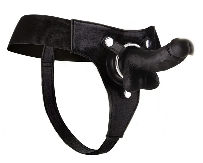 Realistischer – 18 cm – Strap-On – Schwarz