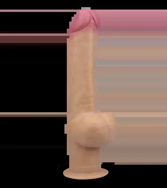 Realistischer Saugnapf-Dildo mit XL-Durchmesser und Griff 30 cm