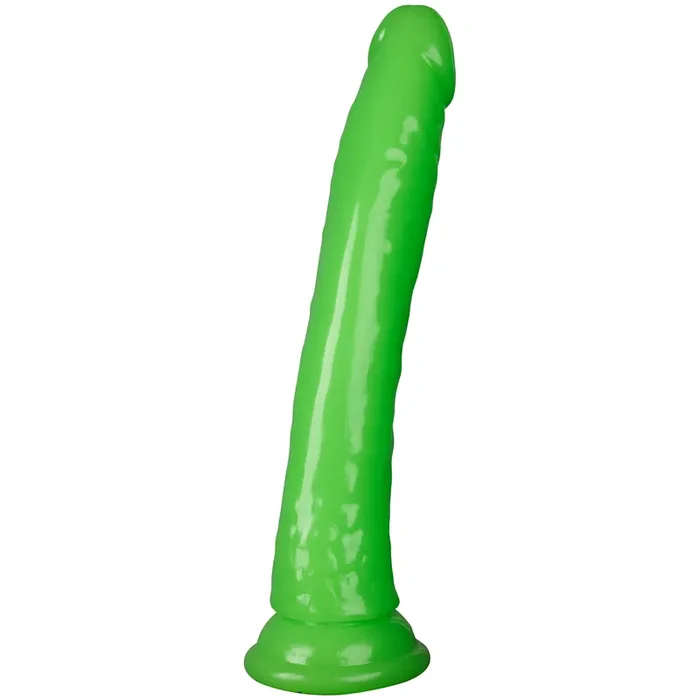 Realrock Glow in the Dark Slim Dildo mit Saugnapf 25 cm