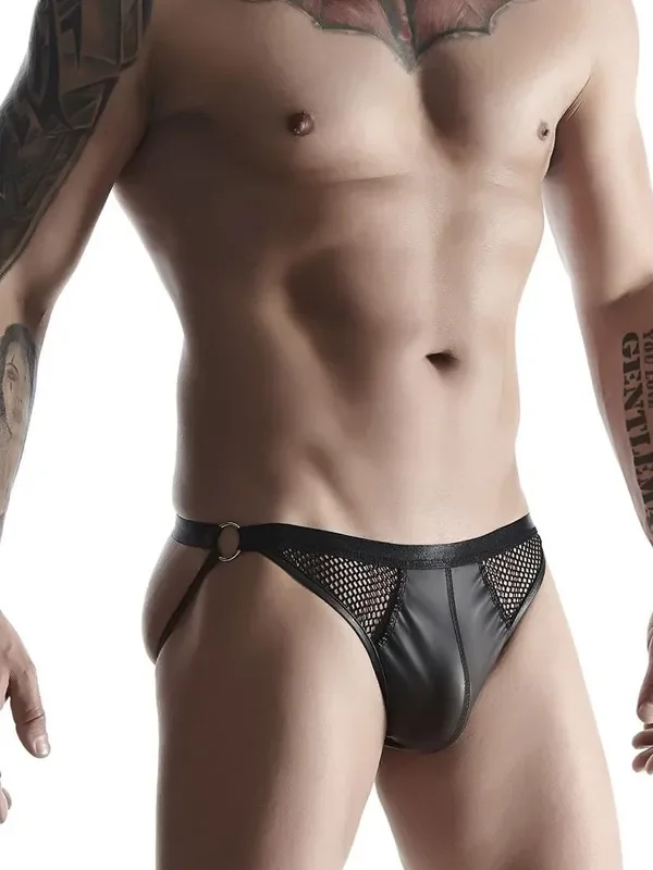Regnes Fetish Planet BRI007 Wetlook-Jock Brief, schwarz