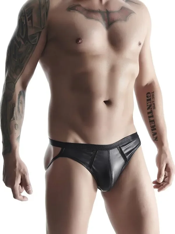 Regnes Fetish Planet BRI022 Wetlook-Jock Brief, schwarz