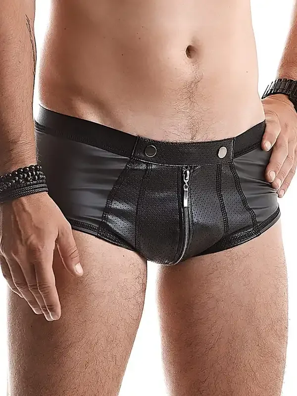 Regnes Fetish Planet RMAnselmo001 Wetlook-Zip-Pant, schwarz