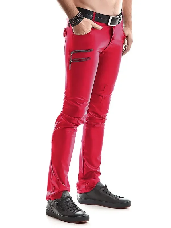 Regnes Fetish Planet RMTommaso002 Wetlook-Hose, rot
