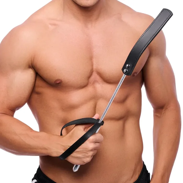 Reitpeitsche – Metall / Leder – 52cm