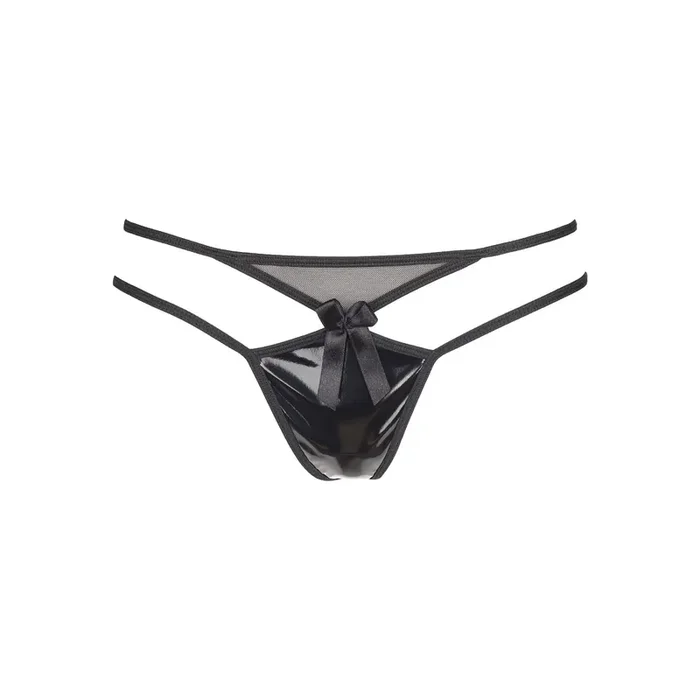 Riemchen-String im Wetlook Design