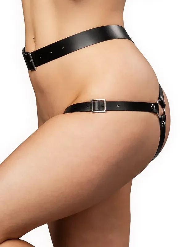 Rimba Bondage Play Leder-Bondage-Harness, schwarz