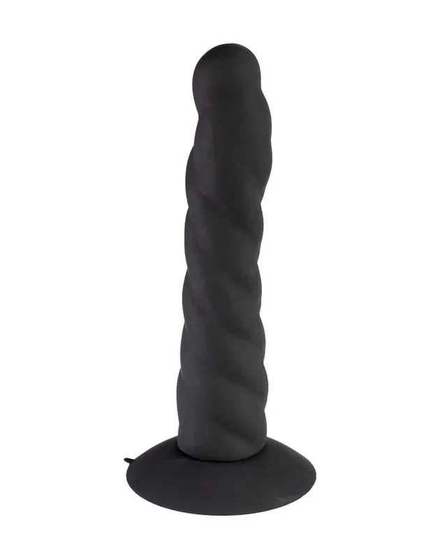 Rimba Latex Play – Austauschbarer Dildo für Strap-on mit Saugnapf – Schwarz – Ø3.4 x 17.5 cm