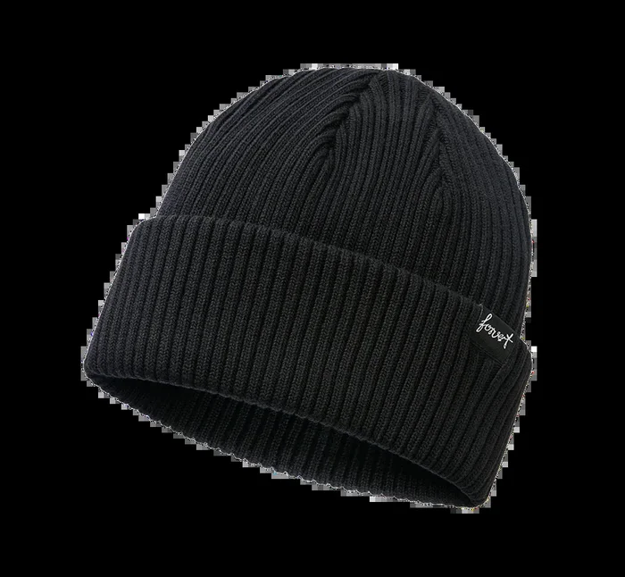 Rippstrickmütze aus Baumwolle