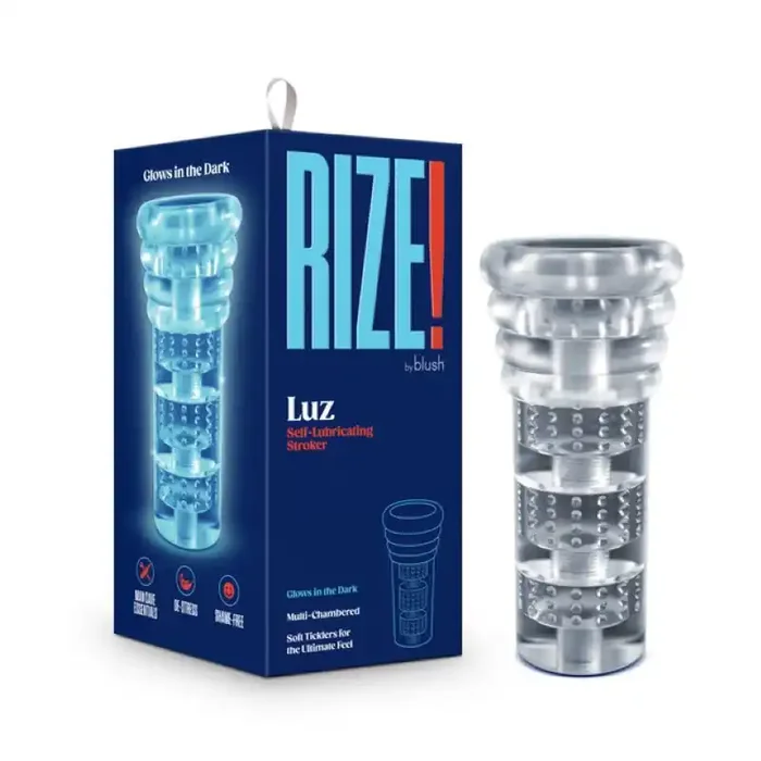 Rize – Luz Glow in the Dark Masturbator – Transparent