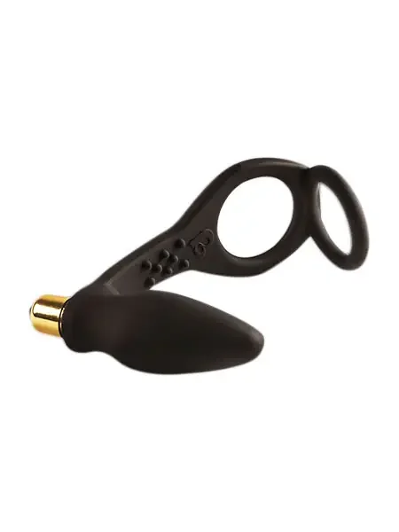 Rocks-Off RO-Zen Vibro-Analplug mit Penisring, schwarz