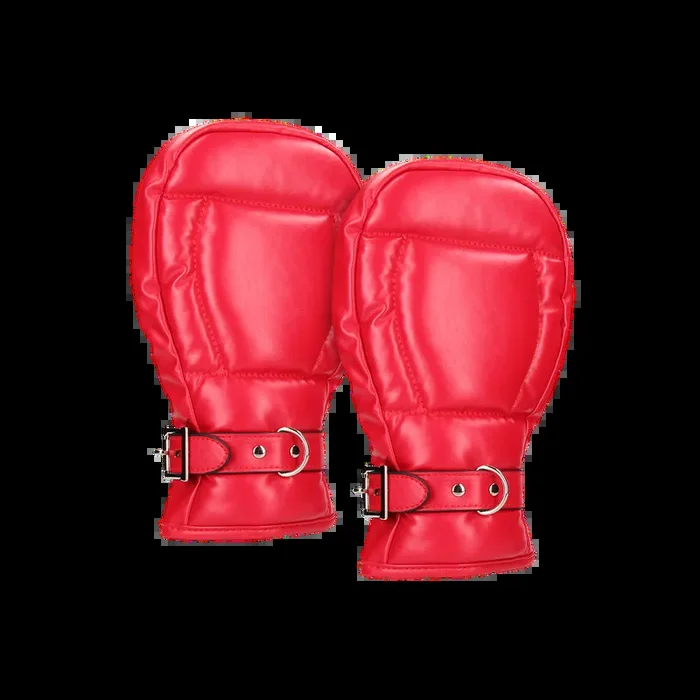 Rote Pet-Play-Handschuhe
