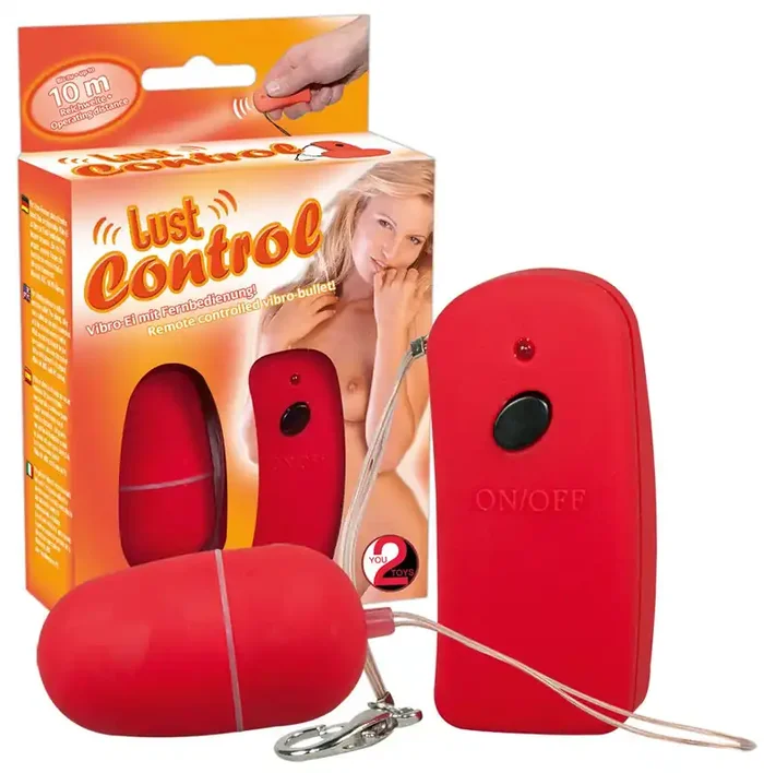 Roter Kugelvibrator mit Fernbedienung