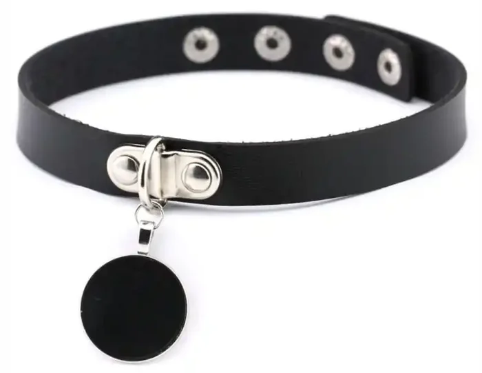 Round Moon Neckholder Schwarz