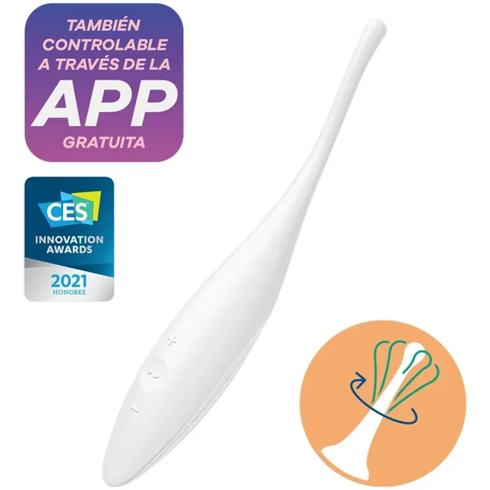 Satisfyer Twirling Joy aus Silikon – App gesteuert weiß