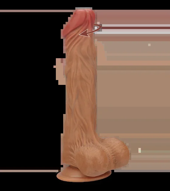 Saugnapf-Dildo mit Vibration, Rotation und Stoßfunktion 22 cm Jones