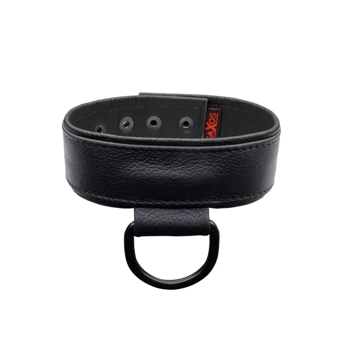 SAXOS Soft Leder Halsband schwarz