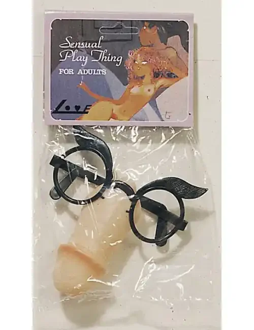 Scherzbrille mit Penisnase