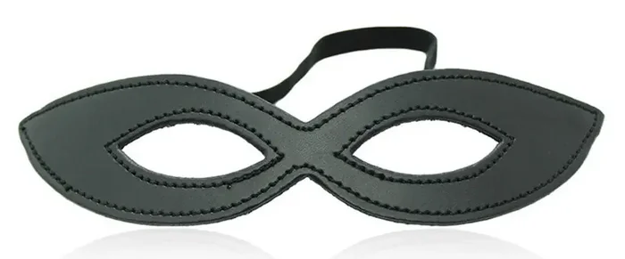 Schwarze Augenmaske aus Kunstleder