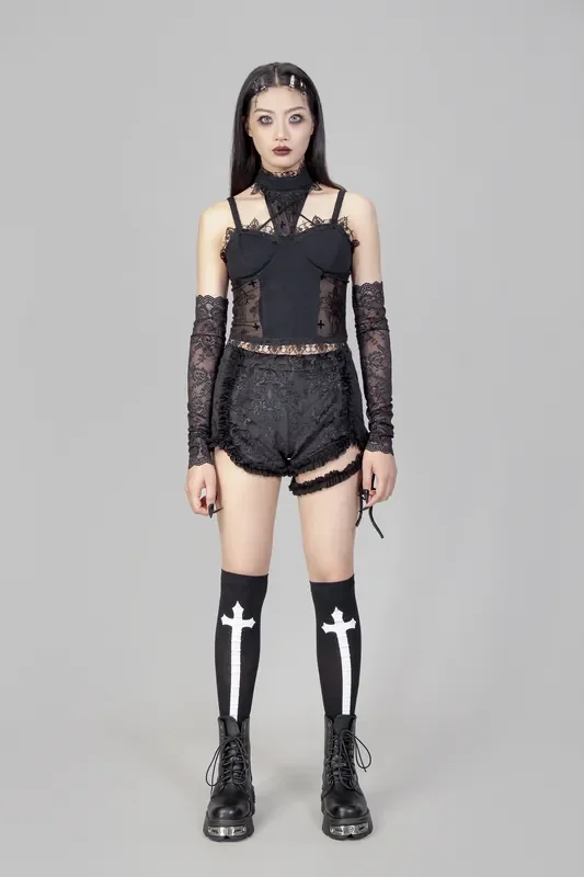 Schwarze Damen Shorts