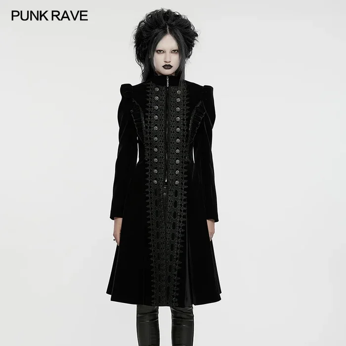 Schwarze Damenjacke im viktorianischen Gothic-Stil