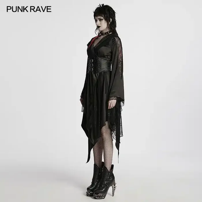 Schwarzes Midi-Kimono-Kleid (Grösse XL-XXL)