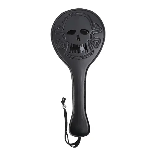 Schwarzes Paddle mit Totenkopf