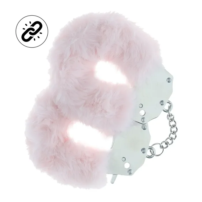Schwere, flauschige Handschellen – Pulverrosa