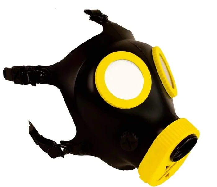 Schwere Gelbe Gummi-Maske
