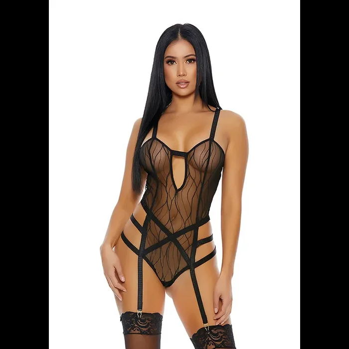 See You Peeking – Mesh Teddy – M