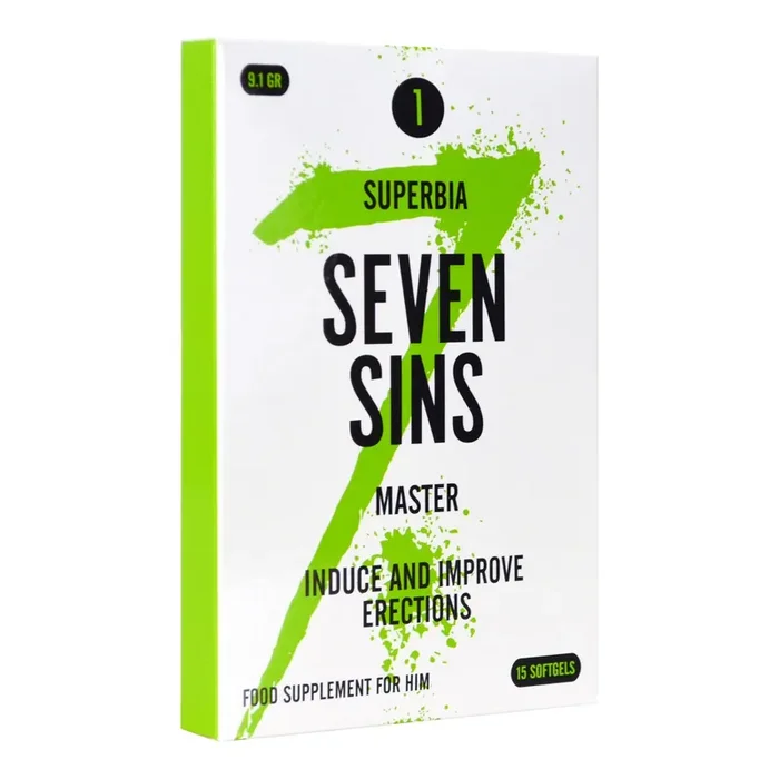 Seven Sins – Master – Aphrodisiakum für Männer – 15 weiche Gelkapseln