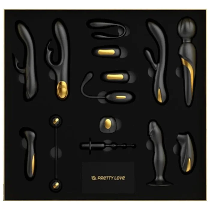 Sextoy-Kit „Black & Gold: Queen’s Luxury Kit“, 12-teilig